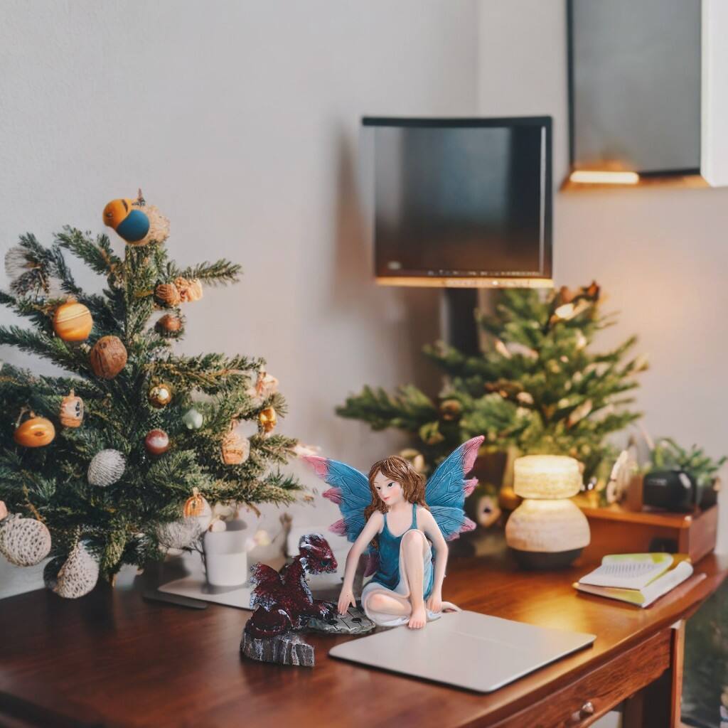 Front. FC Design - FC Design 6"W Fairy Playing Chess Dragon Baby Figurine Statue Office Desk Tabletop Medieval Gaming Home Decor Gift - Multi-Color.