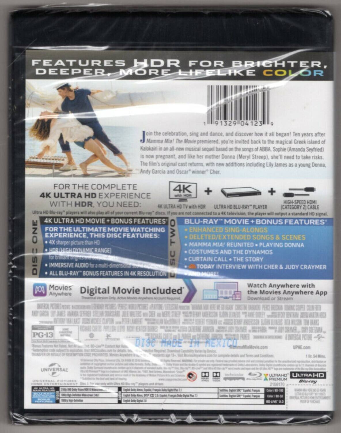 Alt View 1. Mamma Mia!: Here We Go Again   - 4K Blu-Ray.