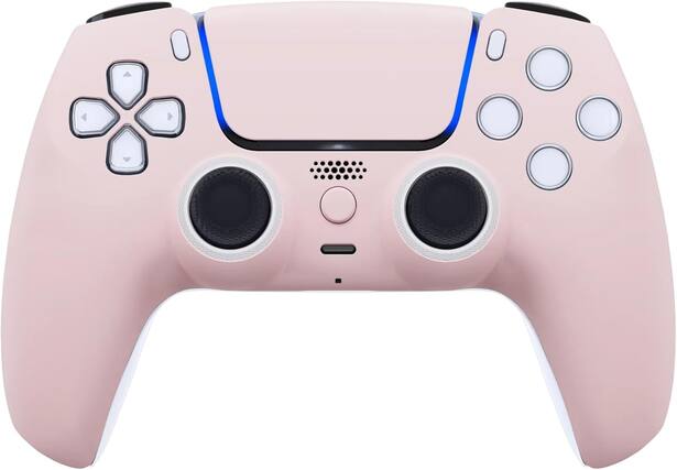 Front. Custom Controllerzz - Custom Wireless Controller for PS5 - Baby Pink.