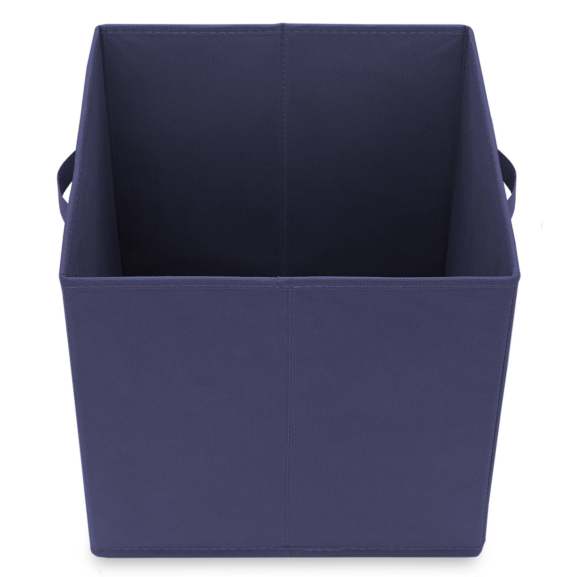 Alt View 3. Casafield - (Set of 12) Collapsible Fabric Cubes - Storage Bins - Navy Blue.