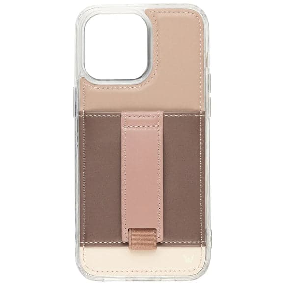 Walli Cases - Phone Case with Wallet and Finger Strap for iPhone 16 Pro Max - Mocha Mae