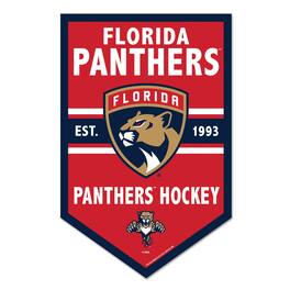 WinCraft - Florida Panthers 11" x 17" Chevron Wood Sign - Multicolor