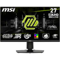MSI - MAG 272URDF E16 27" Rapid IPS LCD UHD 160Hz/FHD 320Hz 0.5ms FreeSync Gaming Monitor with HDR400 (DisplayPort, HDMI) - Black - Front_Zoom