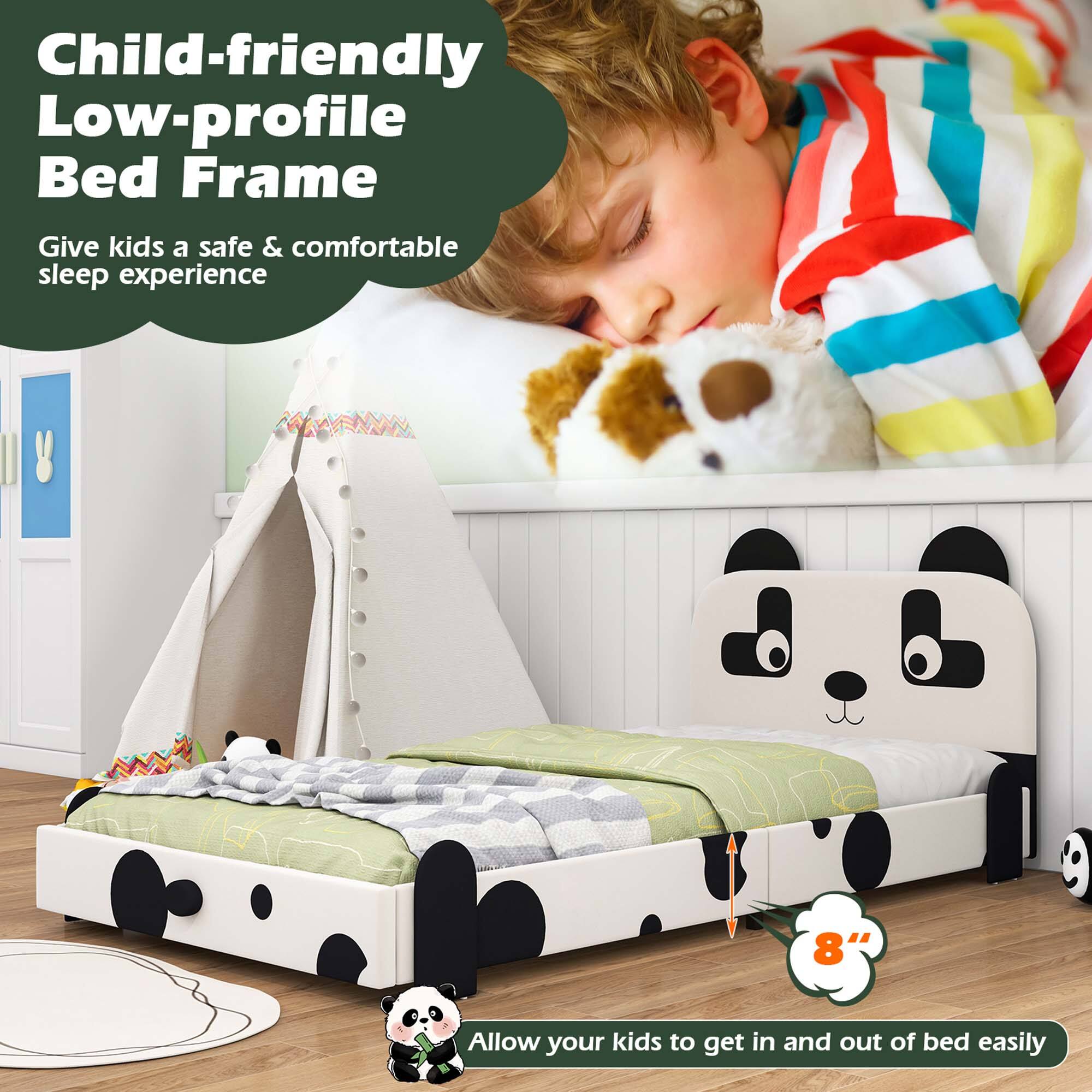 Child-friendly Low-profile Bed Frame

Give kids a safe & comfortable sleep experience

Allow your kids to get in and out of bed easily

8"