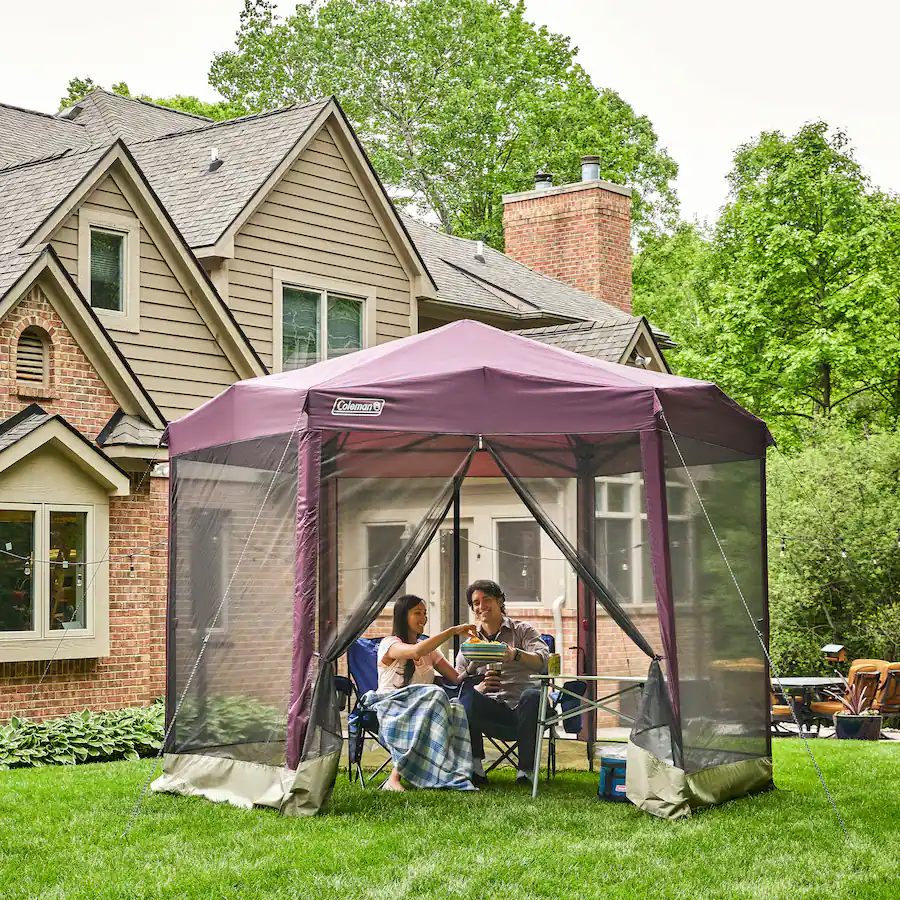Back Screen Home Coleman Back Home 10.5 x 9 Ft Screen House Instant Setup Canopy Tent ...