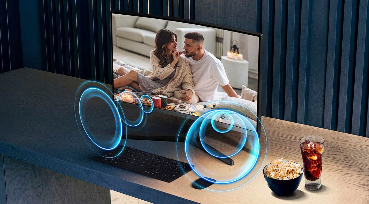 Alt View 27. Samsung - 27" S39GD Series Curved FHD 100Hz Monitor with Built-in Speakers (HDMI, D-Sub) - Black.