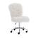 Front. Linon Home Décor - Larabee Plush Faux Fur Adjustable Office Chair With Chrome Base - White.