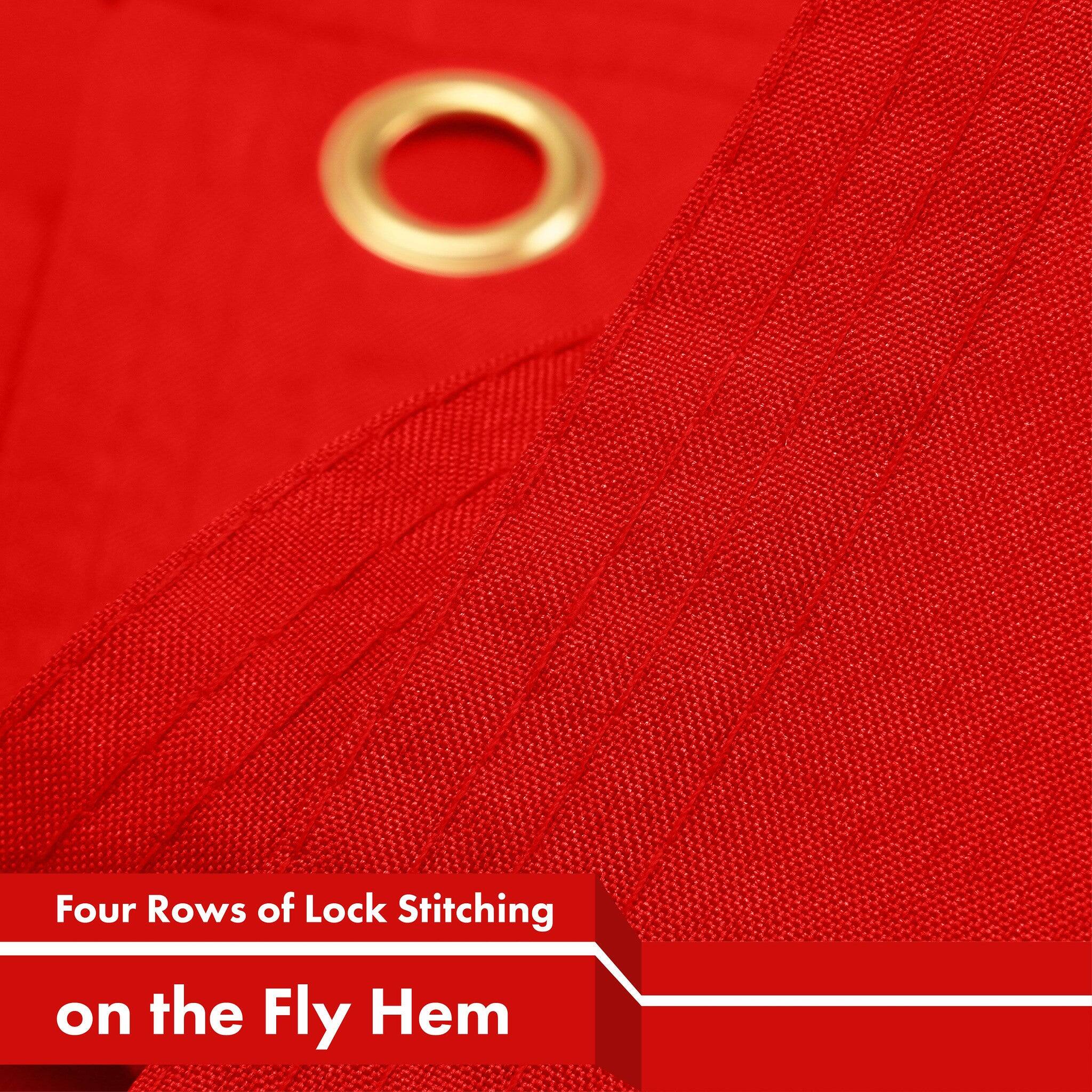 Four Rows of Lock Stitching on the Fly Hem