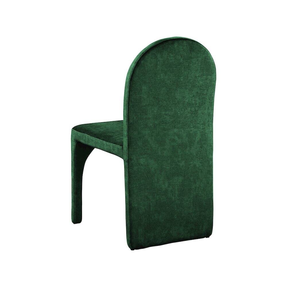 Alt View 1. Meridian Furniture - Summer Green Velvet Dining Side Chair, Set of 2 - Green.