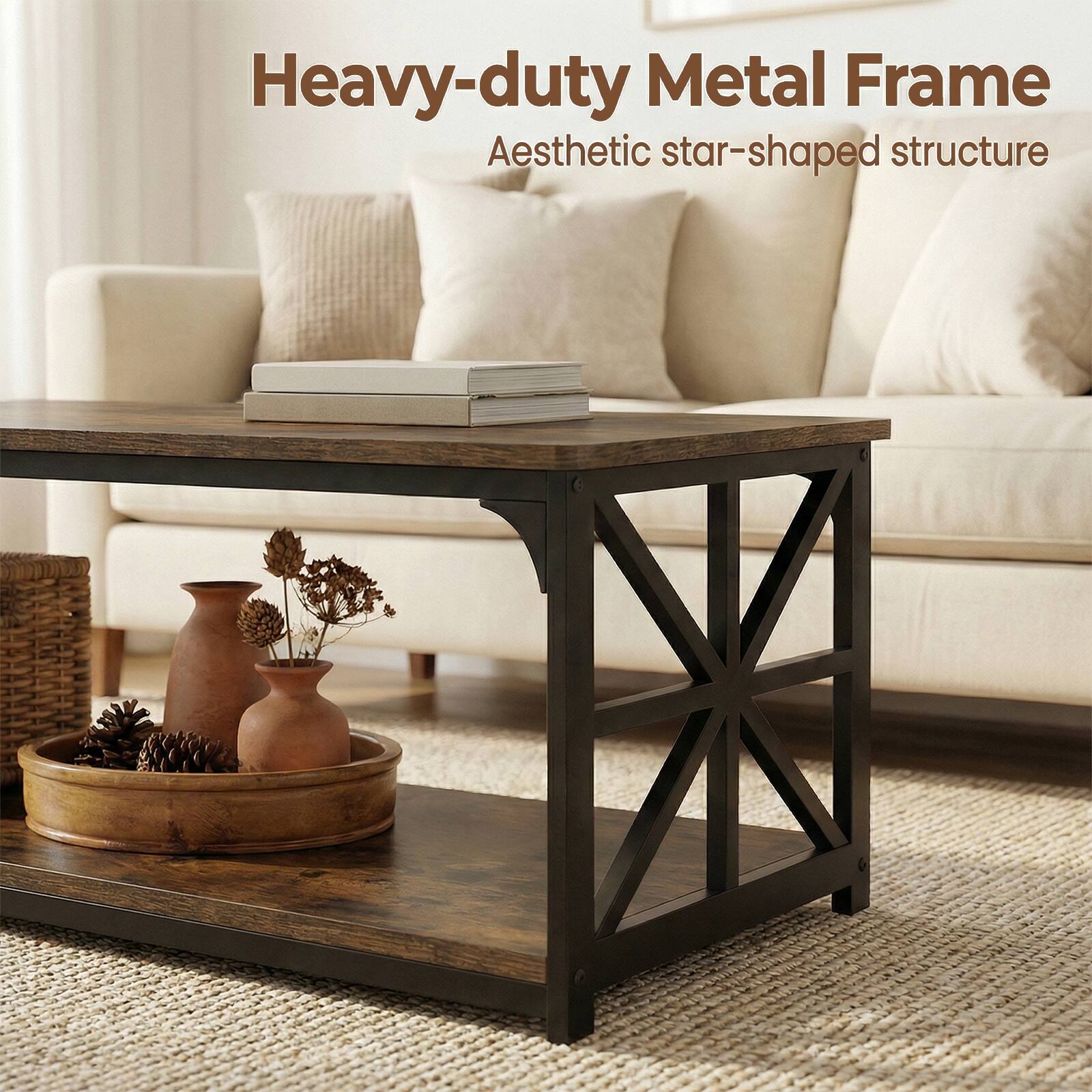 Heavy-duty Metal Frame  
Aesthetic star-shaped structure