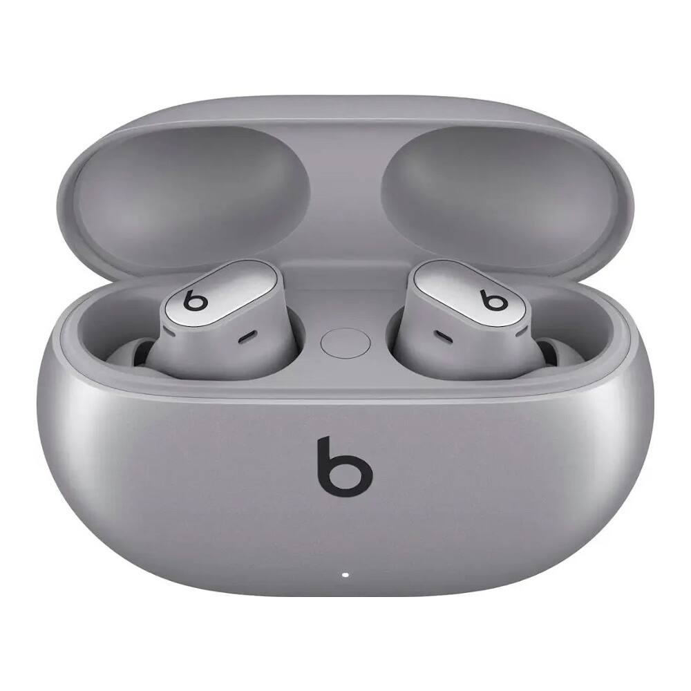 Back. Beats - Beats - Studio Buds + True Wireless Noise Cancelling Earbuds + Power Adapter - Silver.