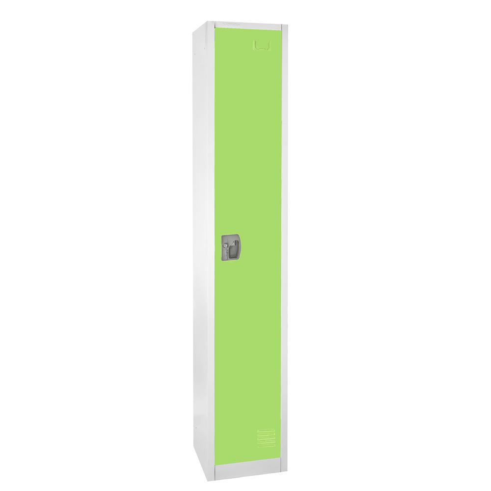 AdirOffice - Storage Locker 629-Series 72" H 1-Tier Steel Key Lock 2-Shelf Locker with Key Lock - Green