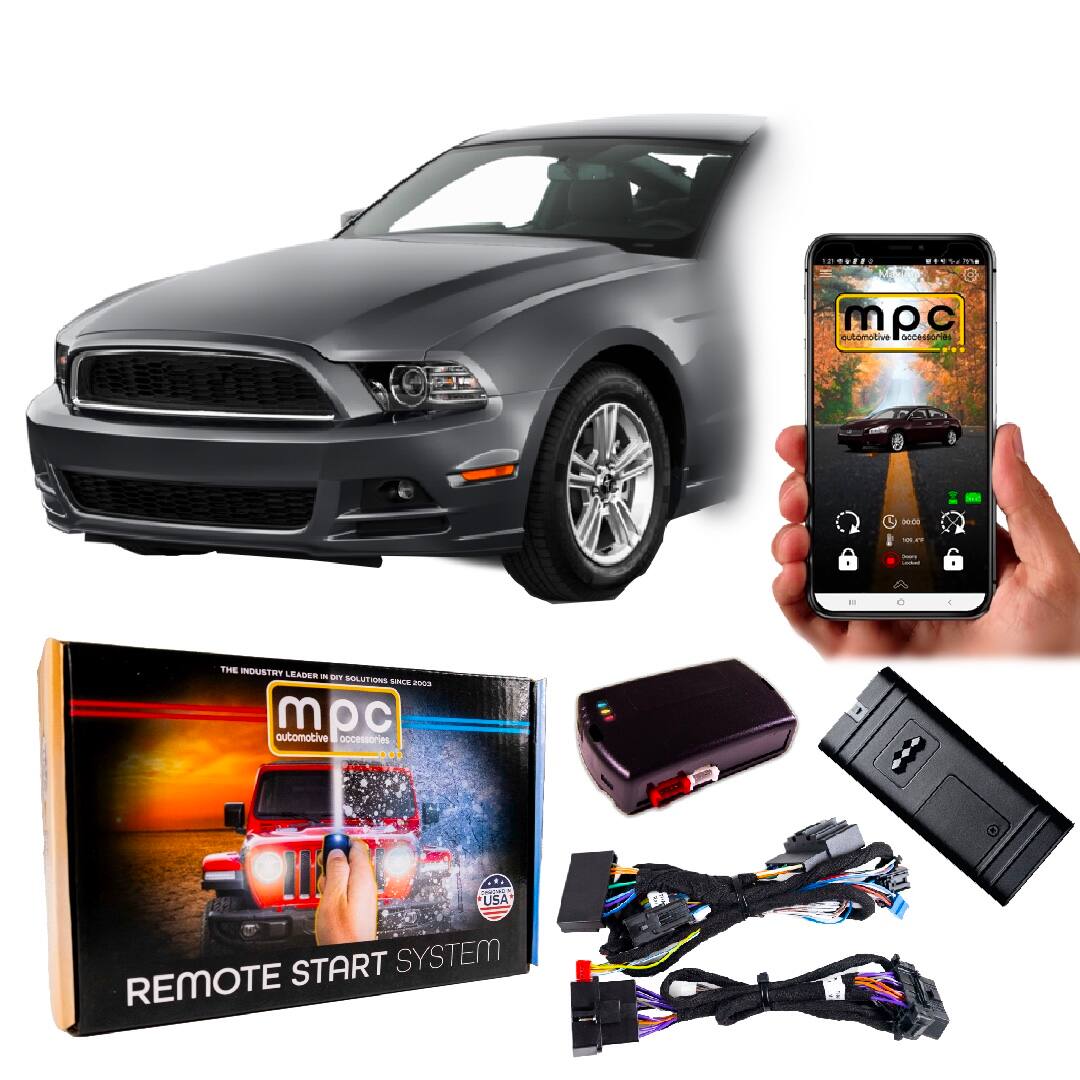 MPC - Smartphone or OEM Remote Activated Start For 2010-2014 Ford Mustang -w/T-Harness - Black