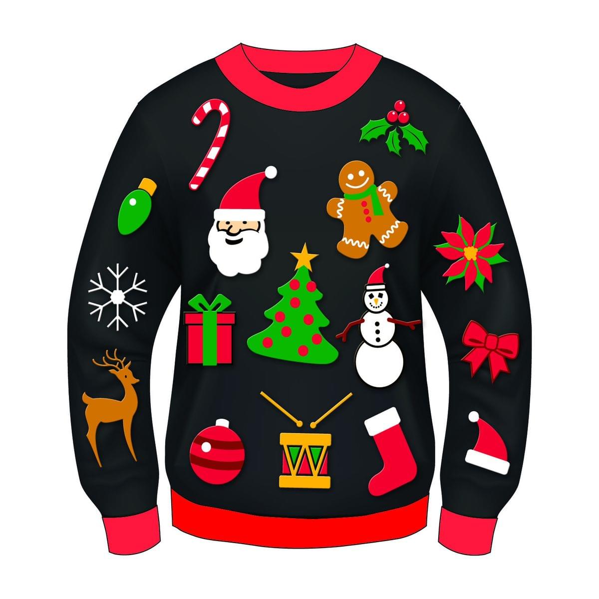 Forum Novelties - Ugly Christmas Icon Adult Sweater Standard - Black price history on PriceWatchPro