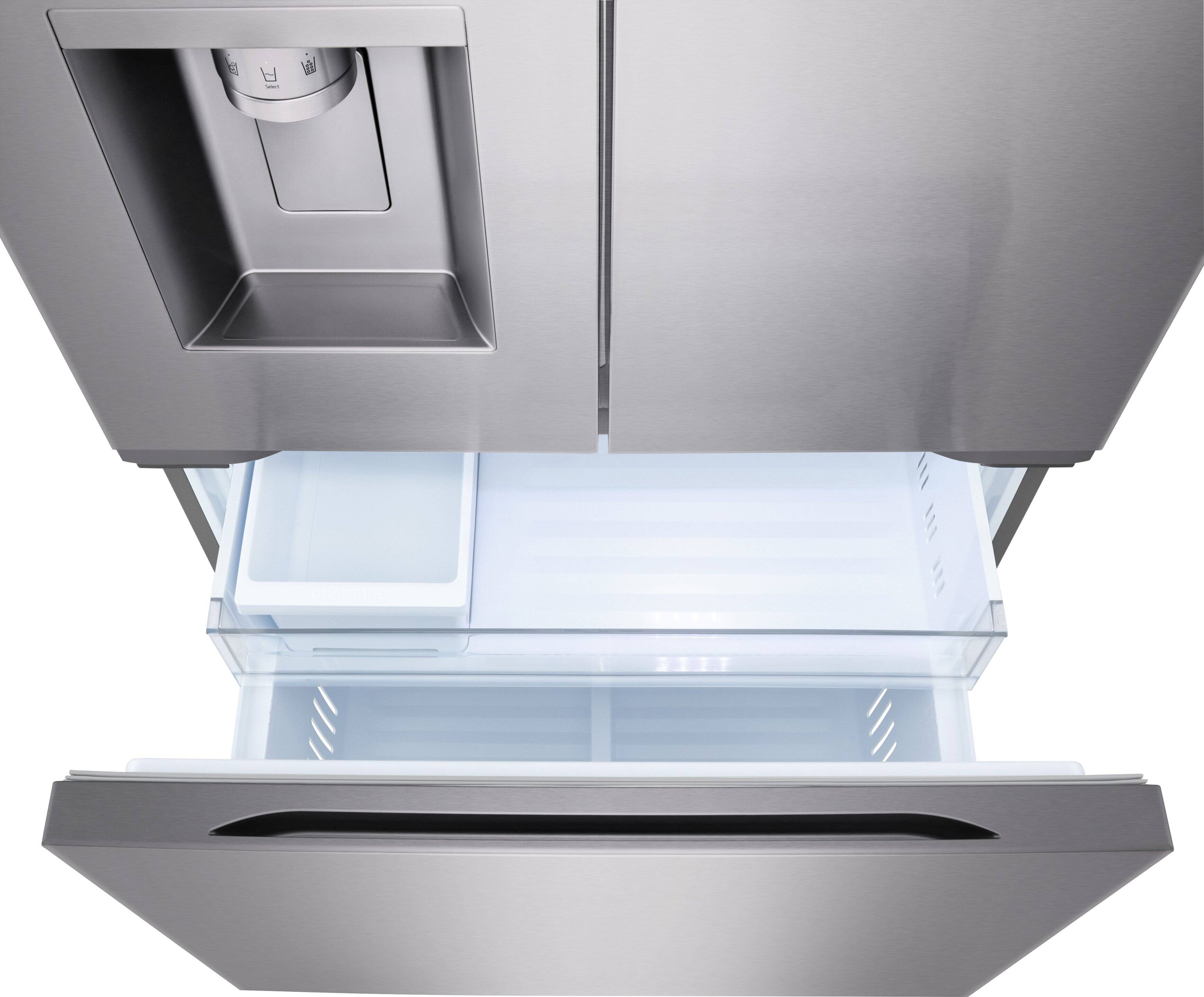 Alt View 23. LG - Counter-Depth MAX 23.7 Cu. Ft. 3-Door Smart French Door Refrigerator with Zero Clearance Hinge System - PrintProof Stainless Steel Look.