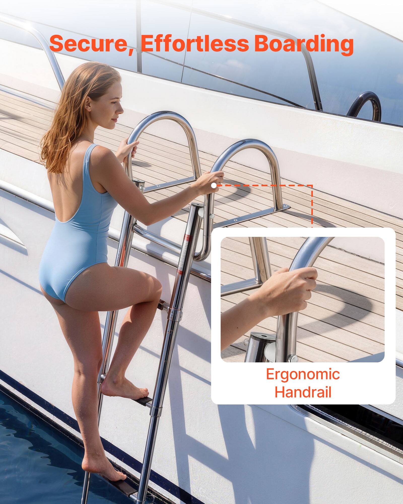 Secure, Effortless Boarding  
Ergonomic Handrail