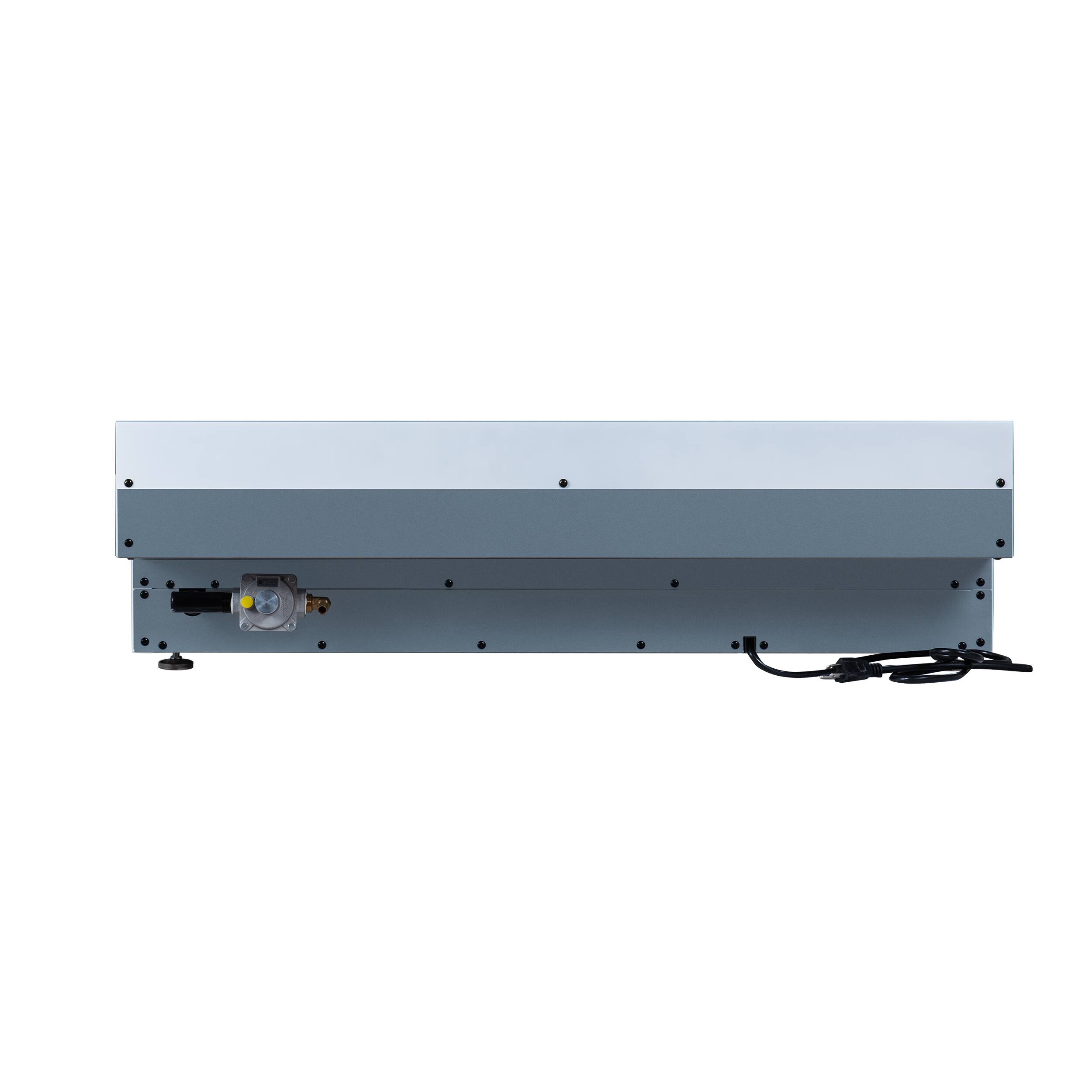 Back. Forno Appliances - 36 in. Wide 6 Burner Valente Built-In Gas Cooktop - White - White.