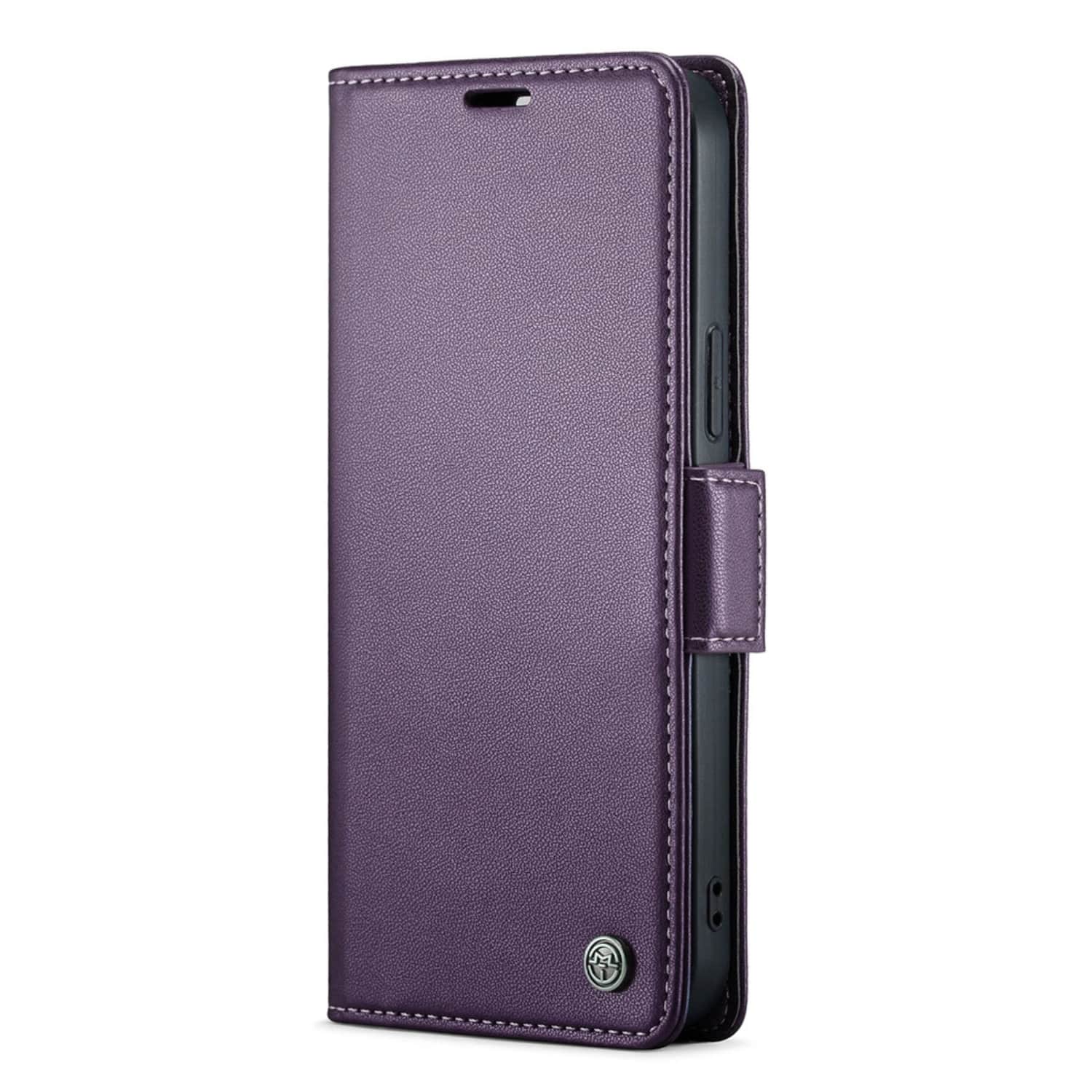 Stock Preferred - PU Leather Wallet Case with RFID Blocking for iPhone 17 - Purple