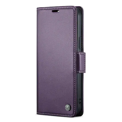 Front. Stock Preferred - PU Leather Wallet Case with RFID Blocking for iPhone 17 Purple - Purple.