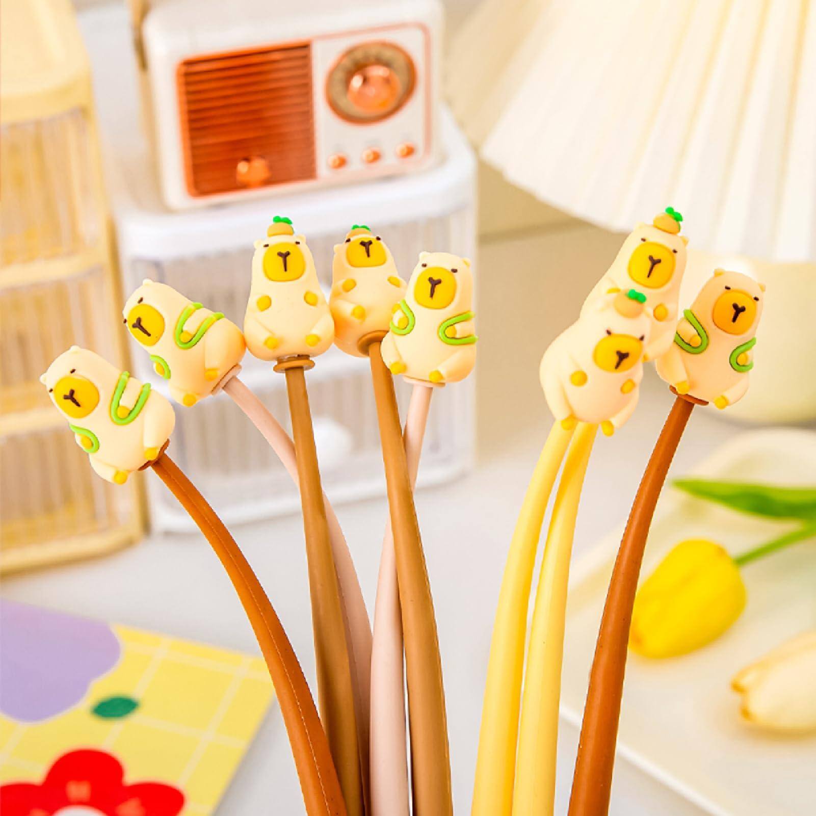 Alt View 6. Paradigms Interiors - 20 Capybara Pens Set For Gel Ink Ballpoint School Office Supplies.