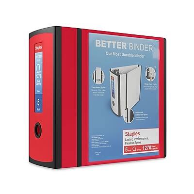 BETTER BINDER  
Our Most Durable Binder  

Easy to Use  
Lasting Performance  
Flexible Spine  

Staples:  
5/16"  
1270  

Scaples