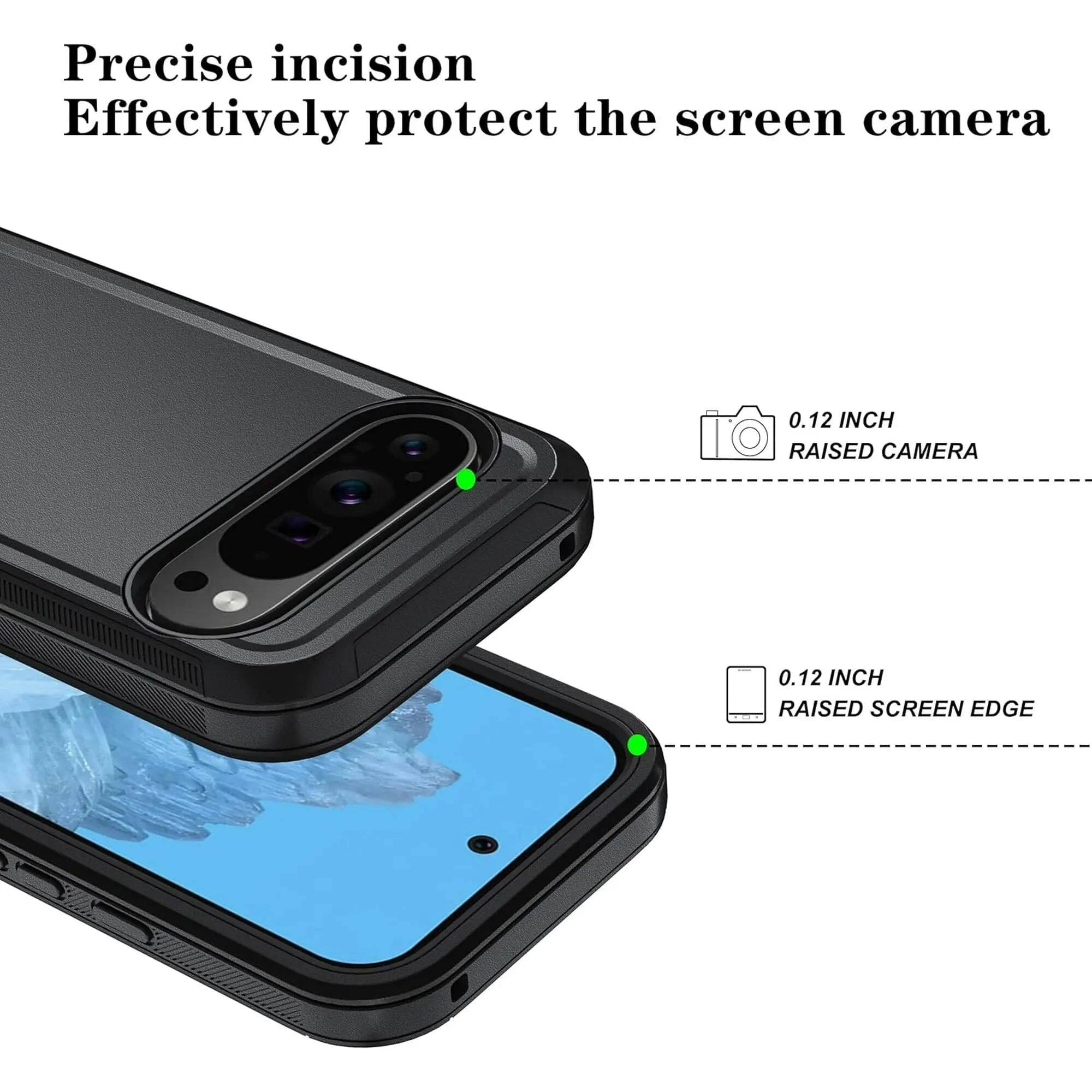 Precise incision  
Effectively protect the screen camera

0.12 INCH RAISED CAMERA  
0.12 INCH RAISED SCREEN EDGE