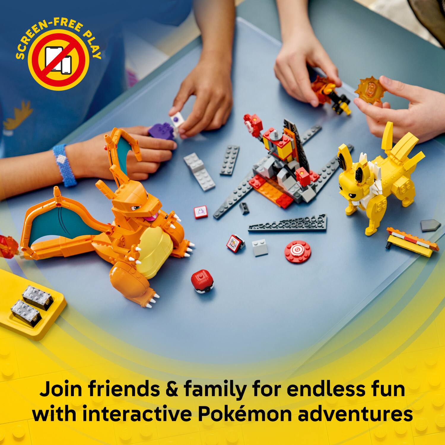 SCREEN-FREE PLAY

Join friends & family for endless fun with interactive Pokémon adventures