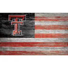 Fan Creations - Texas Tech Red Raiders 11'' x 19'' Distressed Flag Sign - Multicolor