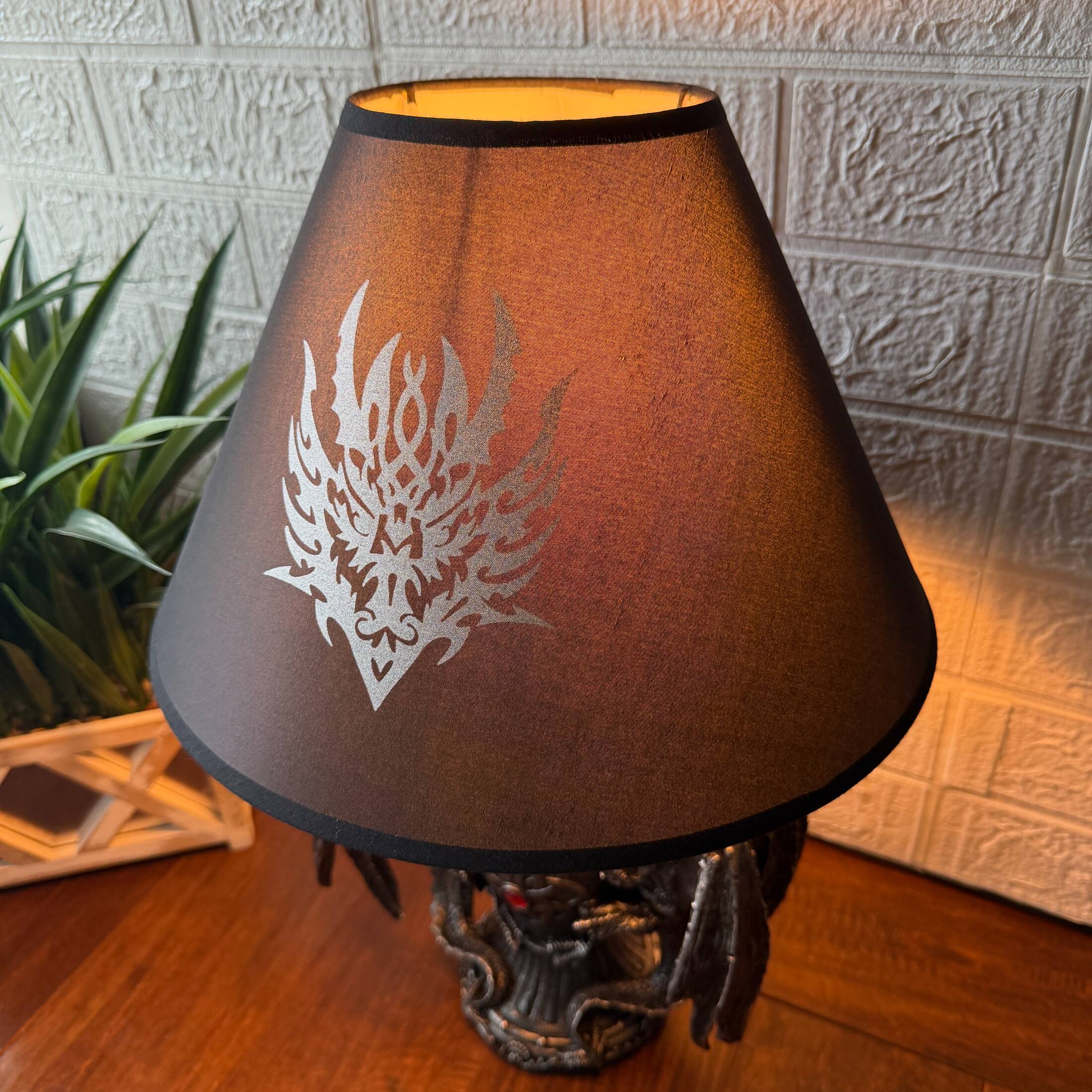 Alt View 5. Zeckos - Gothic Guardians of Light Medieval Dragons Table Lamp - Black.