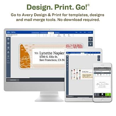 Design. Print. Go!®

Go to Avery Design & Print for templates, designs, and mail merge tools. No download required.

To: Lynette Napier  
5700 S. Ellis St.  
San Francisco, CA 94