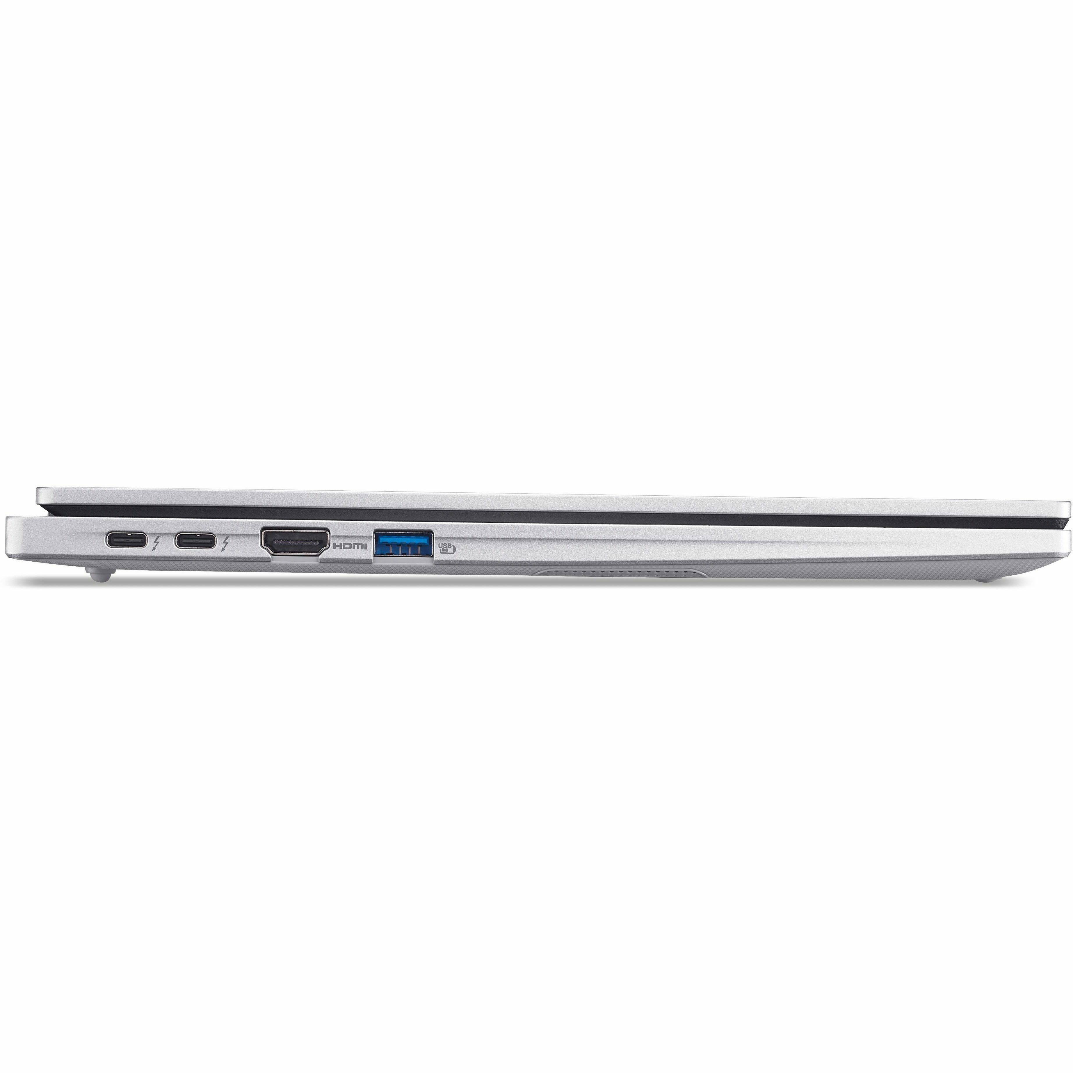 Alt View 4. Acer - Acer TravelMate P2 15 P215-55 TMP215-55-59QK 15.6" Notebook - Full HD - 60 Hz - Intel Core 5 120U - 16 GB - 512 GB SSD - Meteor Silver.
