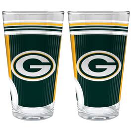 Great American Products - Green Bay Packers Two-Piece 16oz. Pint Glass Set - Multicolor
