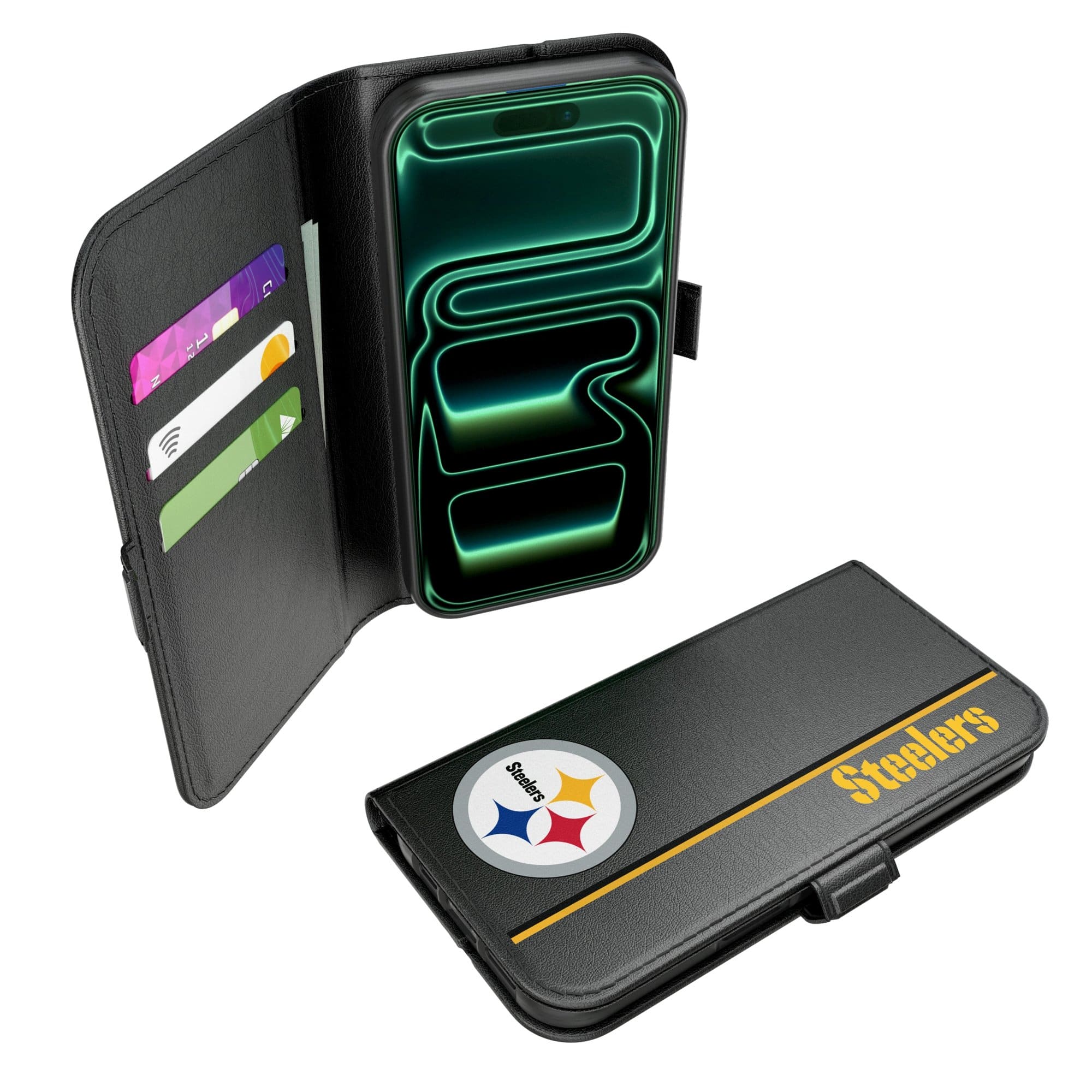 Keyscaper - NFL - Pittsburgh Steelers iPhone Folio 2.0 Case - 17 - Black price history on PriceWatchPro