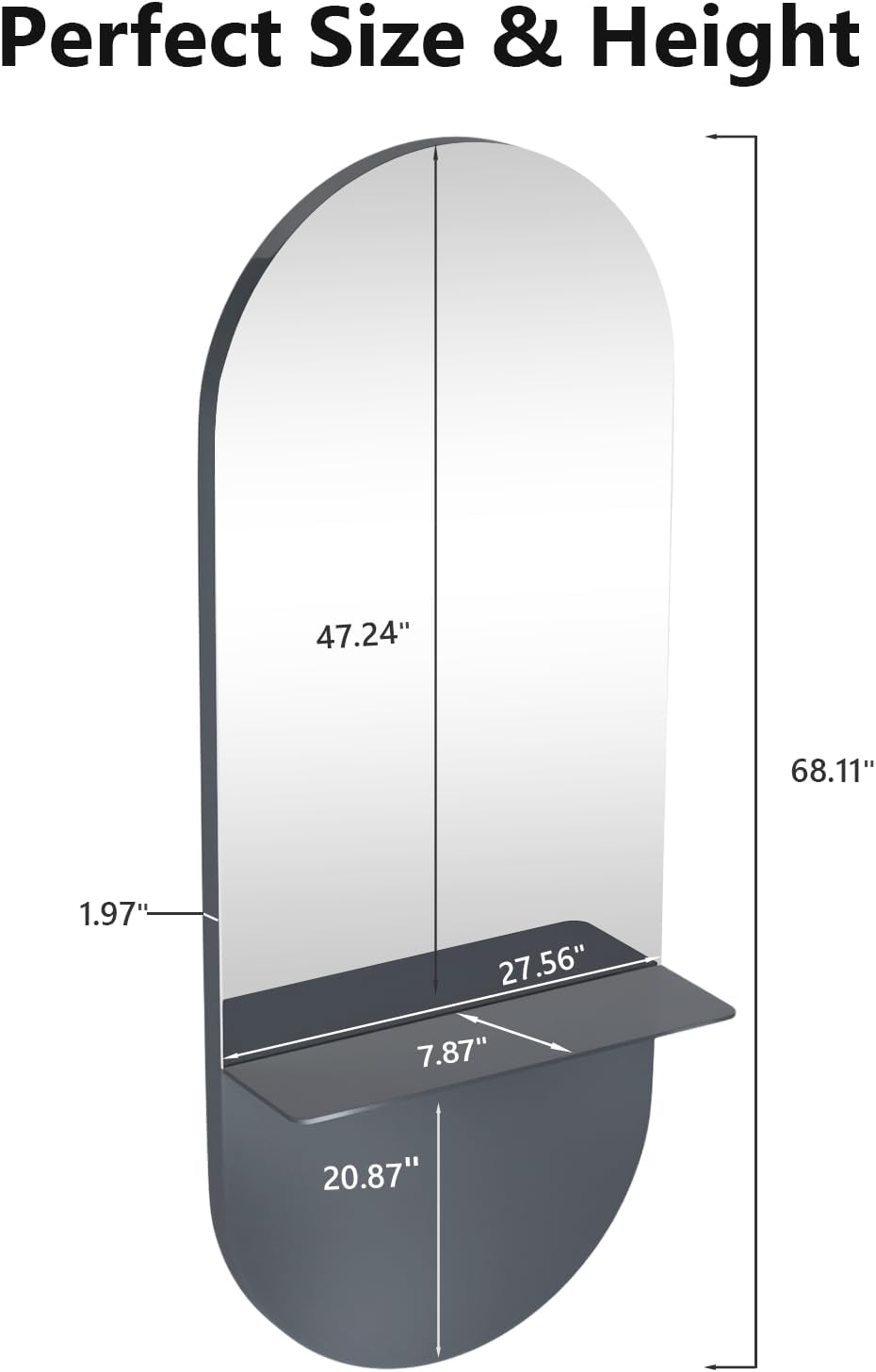 Perfect Size & Height

47.24"  
68.11"  
1.97"  
27.56"  
7.87"  
20.87"