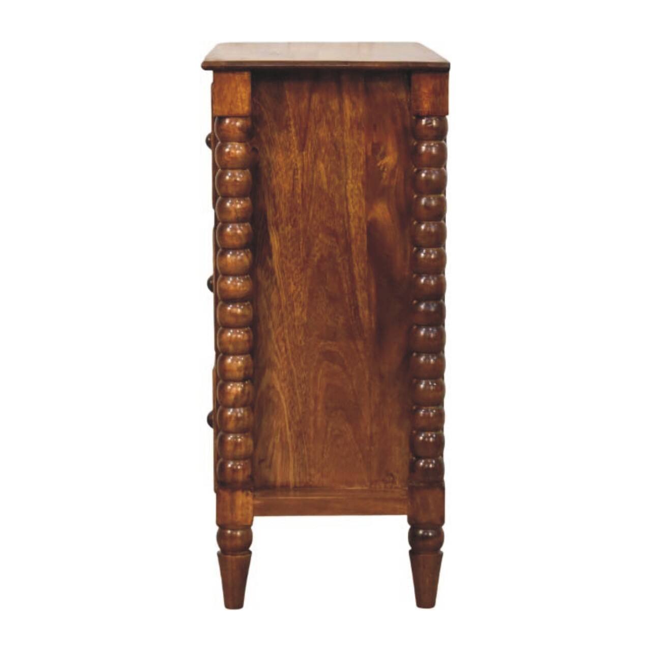 Alt View 5. Artisan Furniture - Artisan Furniture Solid Wood Spindle Three Drawer Chest, Brown - Brown.