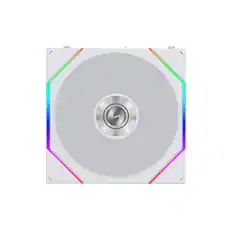 Front. Lian Li - UNI FAN TL Flex 120mm Normal Blade ARGB Fan, Single Pack, Infinity Mirror, Controller Not Included(12TL1F1W) - White.