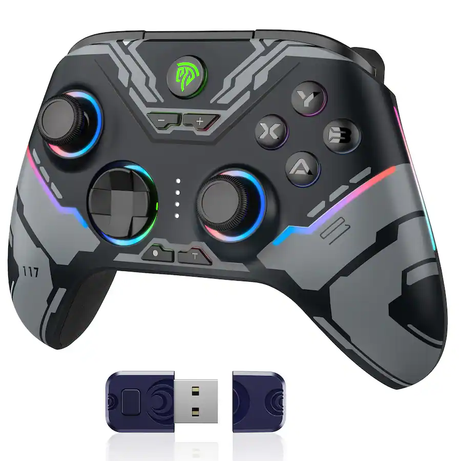 EasySMX X15 Wireless PC Controller, Bluetooth Gamepad with Hall Effect ...