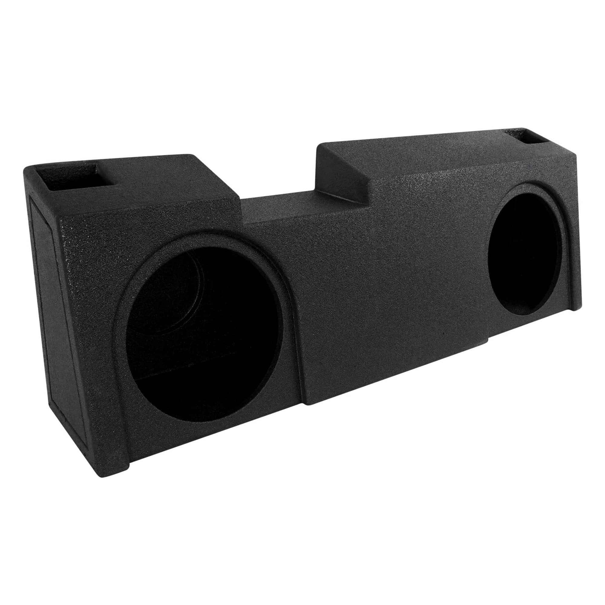 Front. QPower - QPower Dual 12" Sub Box - Chevy Silverado & GMC Sierra Crew & Double Cab 19-26 - Black.