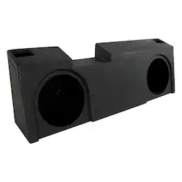 QPower - Dual 12" Sub Box - Chevy Silverado & GMC Sierra Crew & Double Cab 19-25 - Black