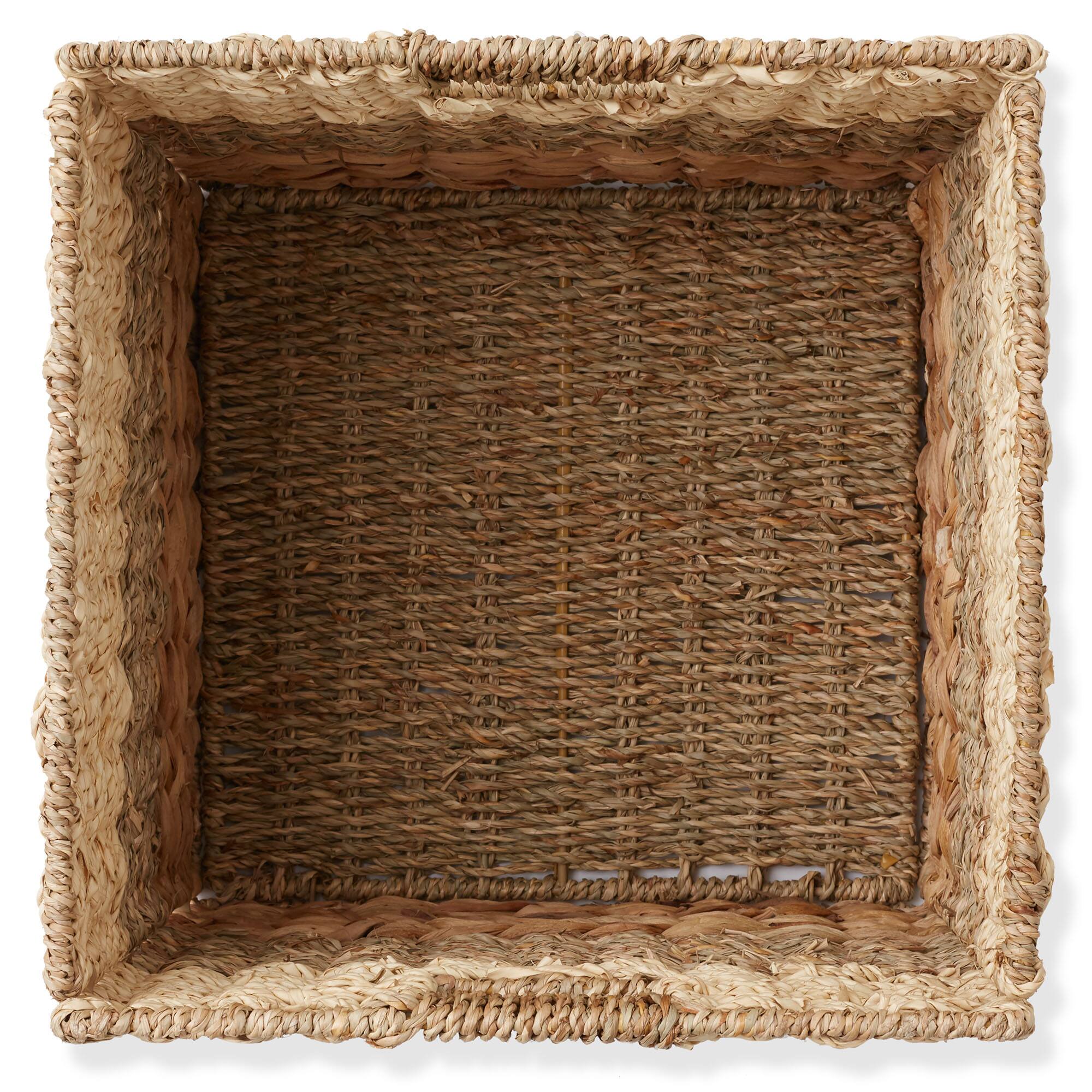 Alt View 5. Casafield - Mixed Weave Hyacinth Seagrass Storage Basket Set - Natural Wicker - Natural, Mixed Weave.