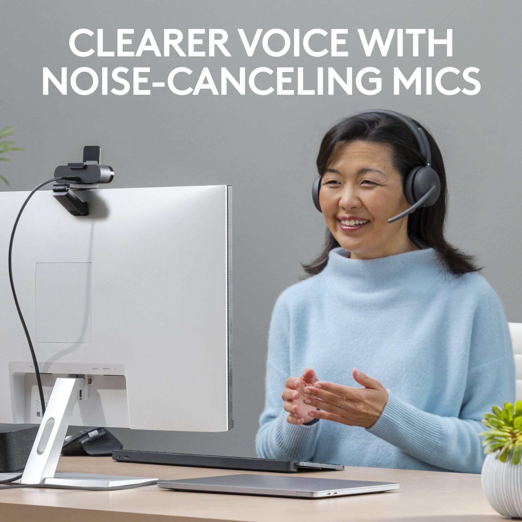 Clearer Voice with Noise-Cancelling Mics