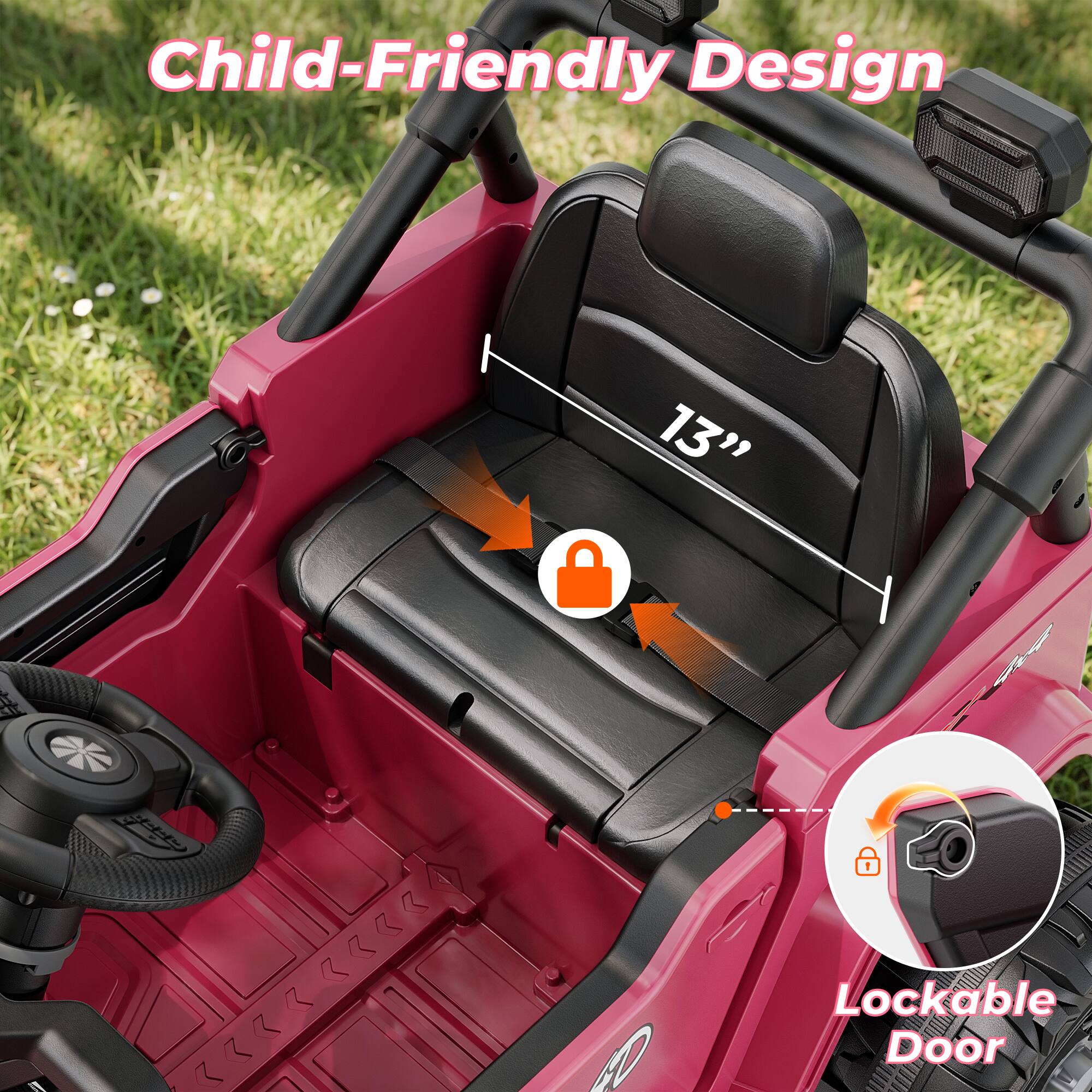 Child-Friendly Design

13"

Lockable Door