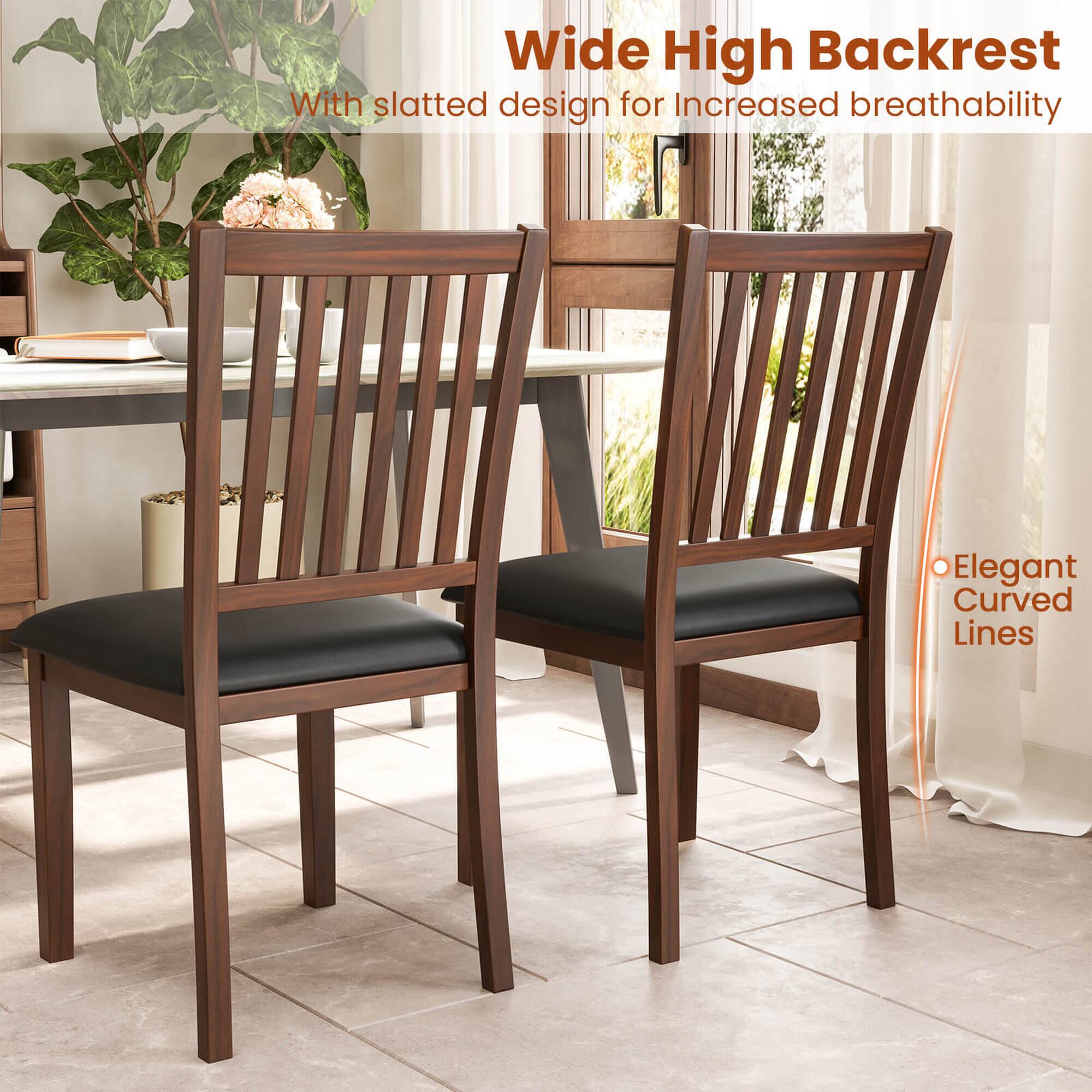 Wide High Backrest: With slatted design for increased breathability, elegant curved lines.