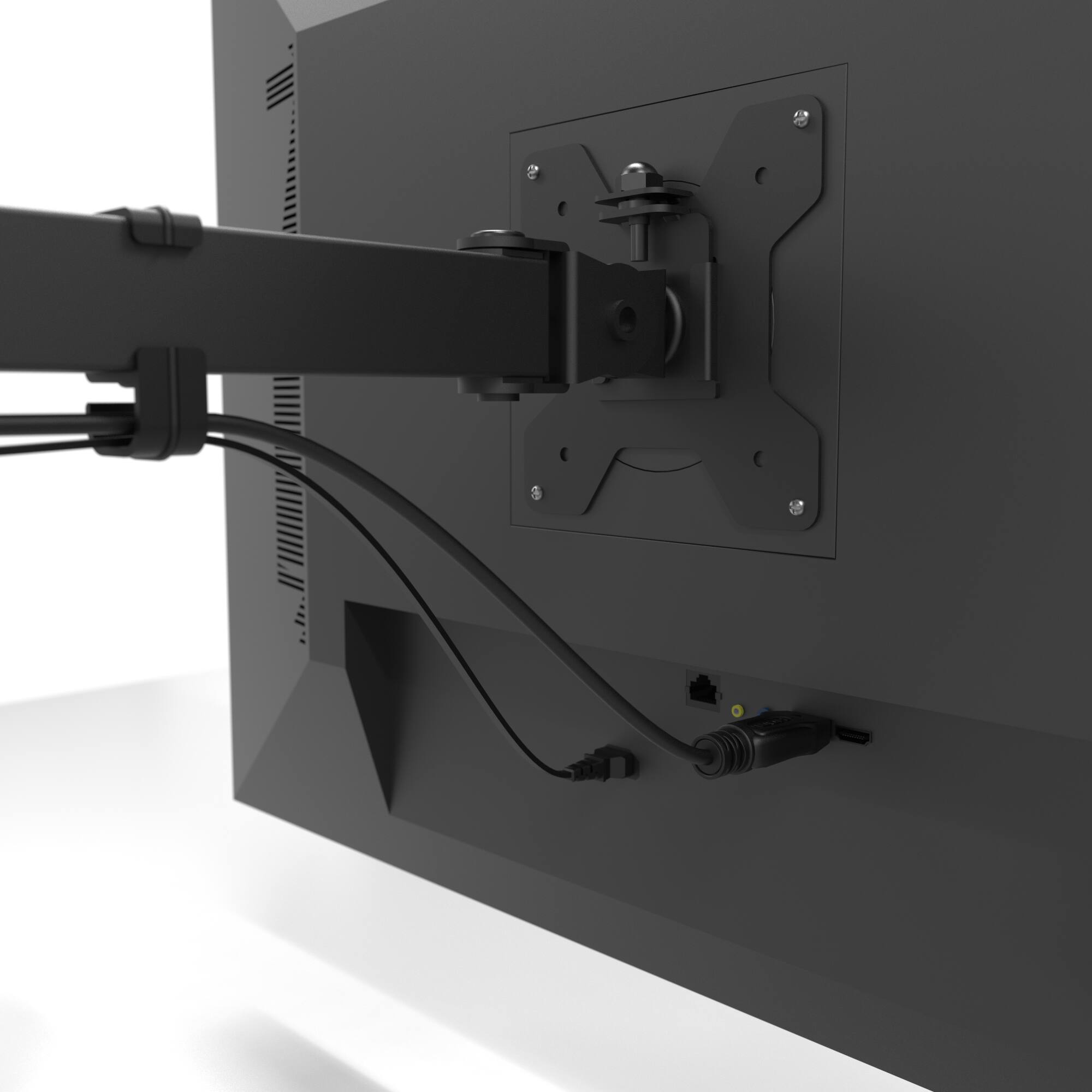 Alt View 1. Kanto - Kanto DML2000 Fully Adjustable Dual Arm Desktop Monitor Mount - Black.