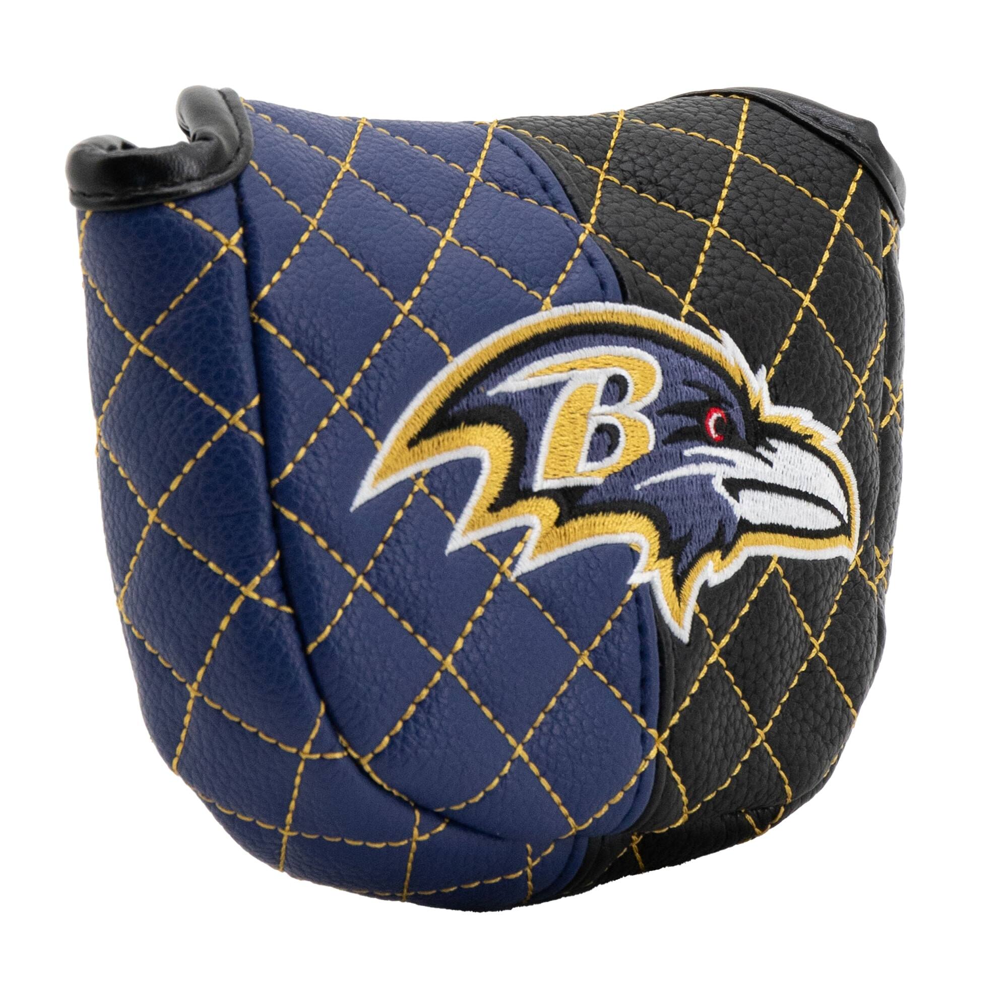 Alt View 2. Team Golf - Baltimore Ravens Quilted Mallet Putter Cover - Multicolor.