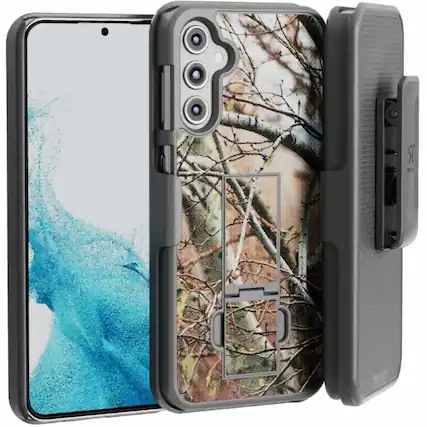 Front. RomeTech - Rome Tech Shell Holster Case for Galaxy S23 Plus - Camo - Camo Tree.