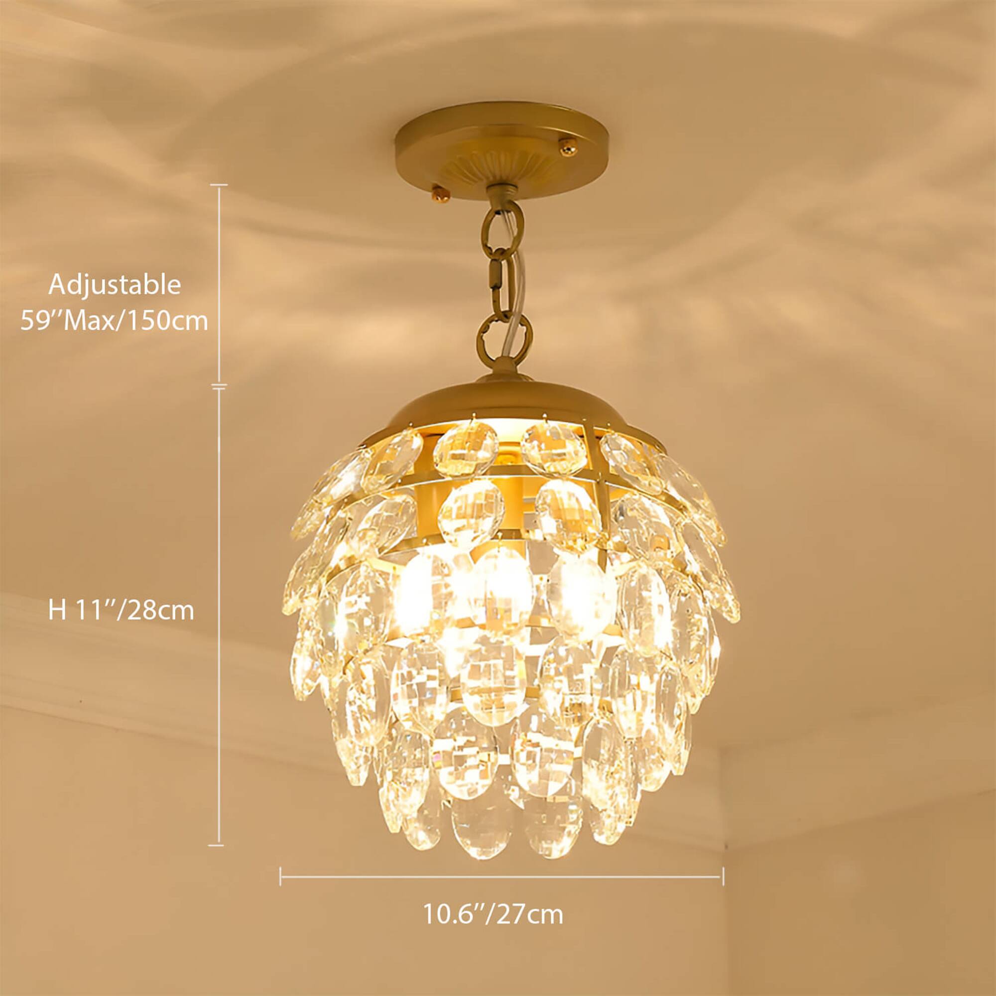 Adjustable  
59" Max/150cm  

H 11"/28cm  

10.6"/27cm