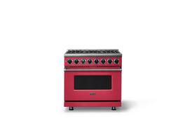 Viking - 36 in. Wide 6 Burner Dual Fuel Sealed Burner Range-LP - Valentine