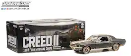 PopMarket - Creed II Adonis Creed's 1967 Ford Mustang Coupe - MTTE Black with White Stripes (Weathered) 1/18 - COLLECTIBLES - Multicolor