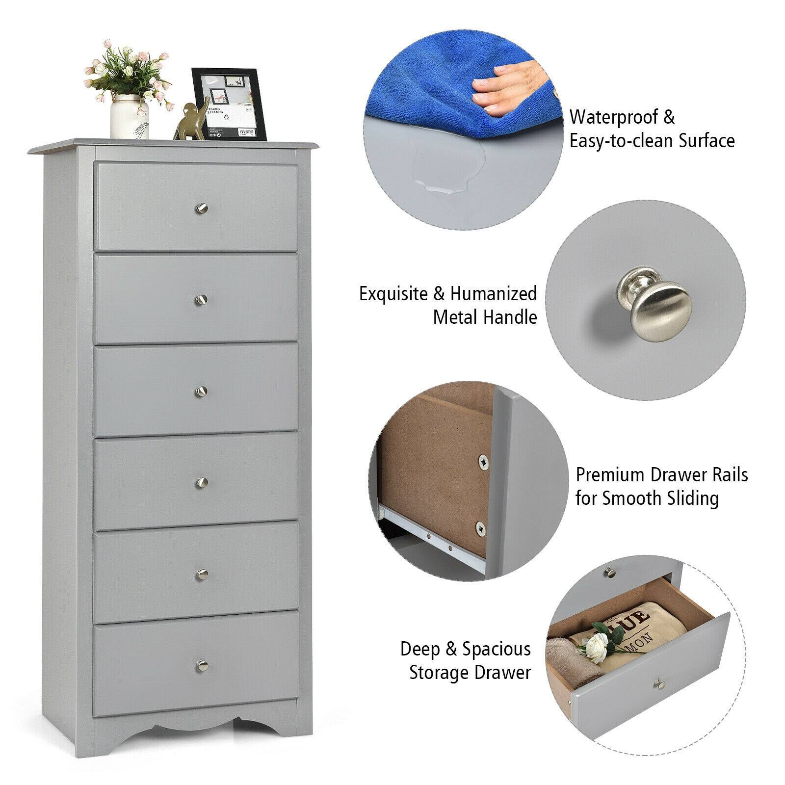 Waterproof & Easy-to-clean Surface, Exquisite & Humanized Metal Handle, Premium Drawer Rails for Smooth Sliding, Deep & Spacious Storage Drawer